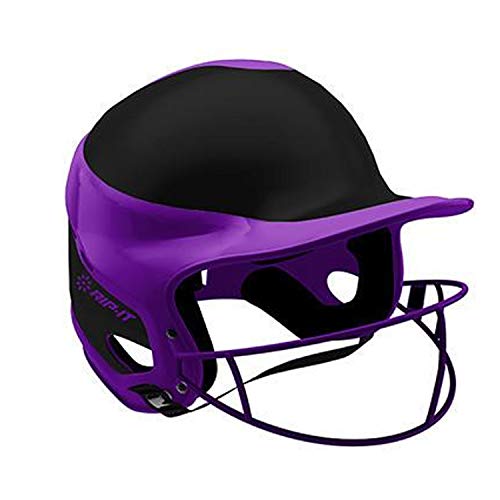 Rip-It Vision Pro Away Softball Batting Helmet (Away Purple, Medium/Large)