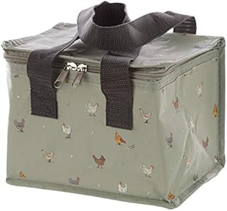Puckator Willow Farm Chicken Woven Cool Bag Lunch Bag Home Office School Travel Camping Picnic Height 17cm Width 20cm Depth 13cm