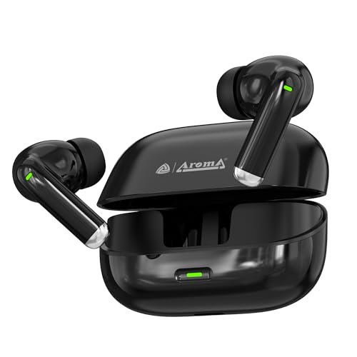 Image of AROMA TWS17 Edge - V5.4 Upto 60Hr Playtime*, ENC, Dual Paring, Fast Charging, Heavy Bass Bluetooth
