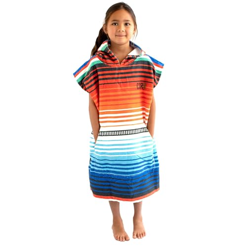 COR Surf Kinder Poncho Handtuch Microfaser mit Kapuze | Bademantel Strandtuch f&uuml;r Alter 3-10 (Sarape)