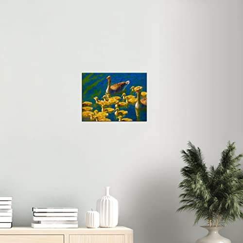 Canard Swarm art mural animal, la toile encadrée idéale pour habiller un mur vide