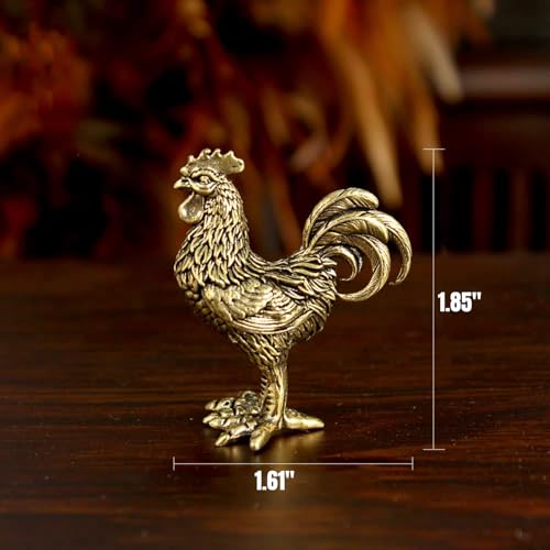 Statues miniatures de poulet décor de bureau rétro et zen - 4