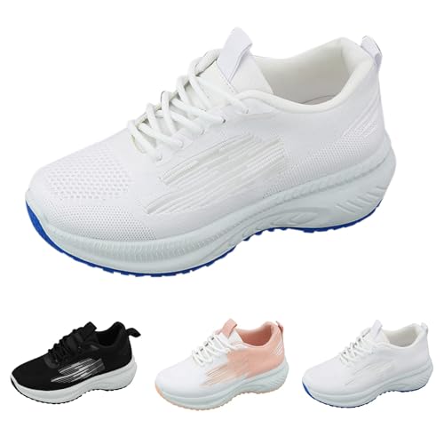 Chaussures de sport à plateforme pour femme avec semelle souple en maille