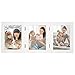 Golden State Art, 5x7 Triple Hinged Picture Frame, Three Photo Folding Frames, for Wedding Family Pictures Collage (White, Triple, 5x7)