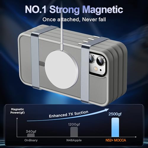 Image of MOCCA Strong Magnetic for iPhone 12 Case /iPhone 12 Pro Case, [Compatible with Magsafe][Mil-Grade Drop Protection] Slim Shockproof Translucent Protective Phone Case for iPhone 12 /12 Pro, Titanium Gray | Fits iPhone 12 /12 Pro | 10ft Drop | Compatible with MagSafe | Anti-Slip Matte | Raised Camera & Screen Lip | Ultra-Slim