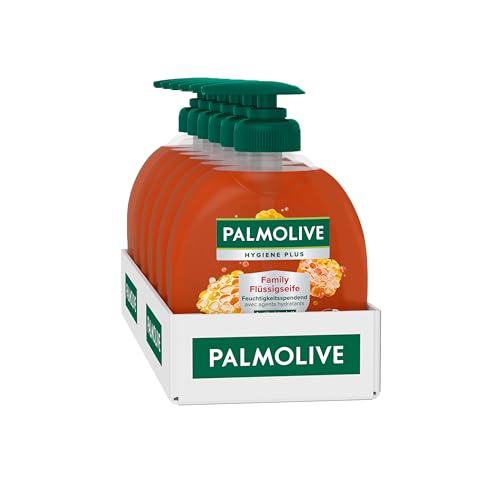 Palmolive Seife Hygiene+ Family 6x300ml - flüssige Handseife zur sanften Reinigung der Hände