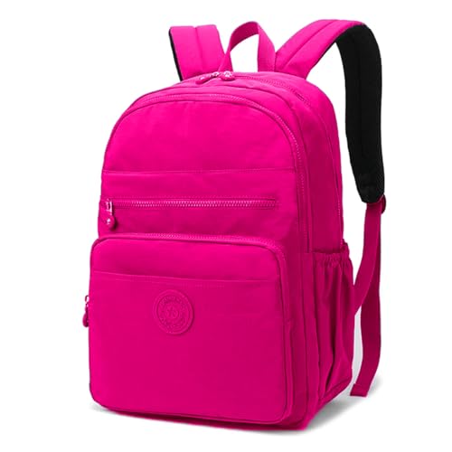 Mochila Bolsa Fofa Linda Passeio Leve Grande Moderna Feminina Estilosa Colorida Elegante Impermeável Estudante Escolar Faculdade Viagem Trabalho Treino Fashion Mochilas Para Notebook (Rosa-Pink)