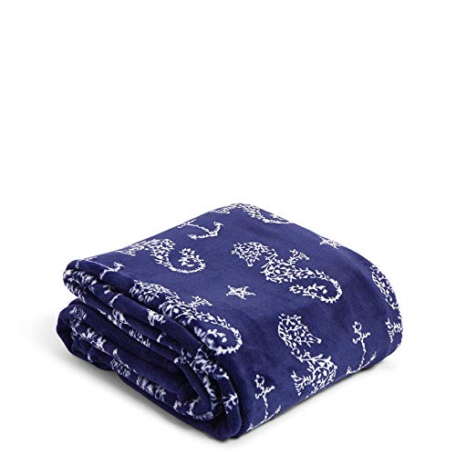 Vera Bradley Fleece Plush Throw Blanket, Seahorse Of Course, 80  x 50 