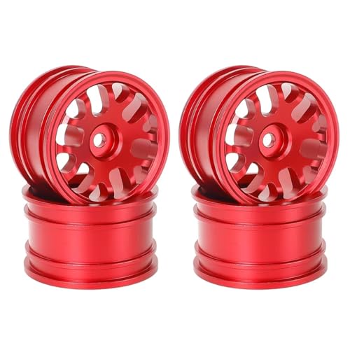 RCJ[p[cANZT[ For Tamiya For M03 M04 M05 M06 M07 MB-01 XM-01 4pcs 42mm 1/10 RC I[hhtgp[VOJ[^??zC[zC[nuAbvO[hp[c(Red)