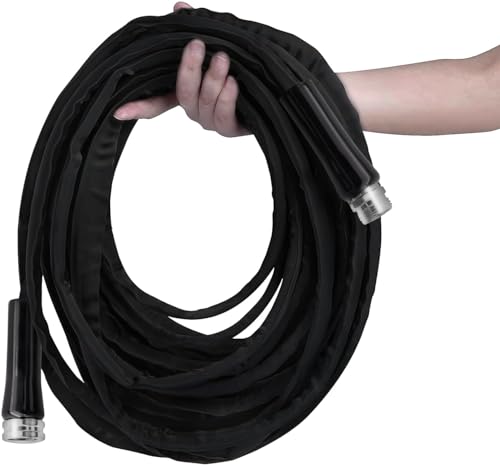 GUKOK Non-Expanding Garden Hose, Lightweight, Ultra Flexible, Durable, Kink-Free Garden Hose, RV, Marine and Camper Hose, 25-Feet, Black by GUKOK - Used condition - Image 4