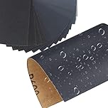 25 Sheets 2000 Grit Assorted Sandpaper, Wet and Dry Sanding Paper Sheets for Wood Furniture Finishing, Metal Sanding, Automotive Polishing, 9 * 3.6 inch