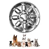 dPois Metal Slow Feeder Dog Bowl Stainless Steel with Measuring Spoon Non Slip Base Prevents Choking Improves Digestion for Dogs Round One Size