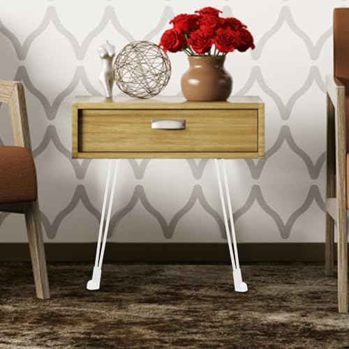4 patas de mesa plegables de hierro blanco para proyectos DIY de bricolaje 8