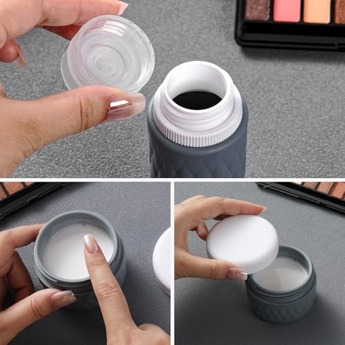 8 Pack Travel Bottles for Toiletries - 3 OZ / 90 ML, | Leak Proof Silicone Containers with Clear Bag, Travel Size Toiletries for Lotions, Creams, Foundation, Shampoo, body wash and More |3