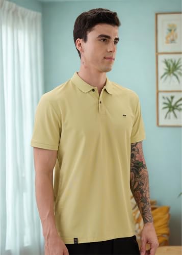 Image of Nostrum Cotton Half Sleeve T-Shirt for Men Boys, Regular Fit, Cherry, Stylish Mens T-Shirts, Polo T Shirt for Man, Collar T Shirts for Men