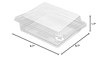Vista 14 de Restaurantware Tamper Tek - Recipientes rectangulares para llevar de 6.8 x 5.7 x 1.7 pulgadas, 100 recipientes duraderos para sándwich para llevar