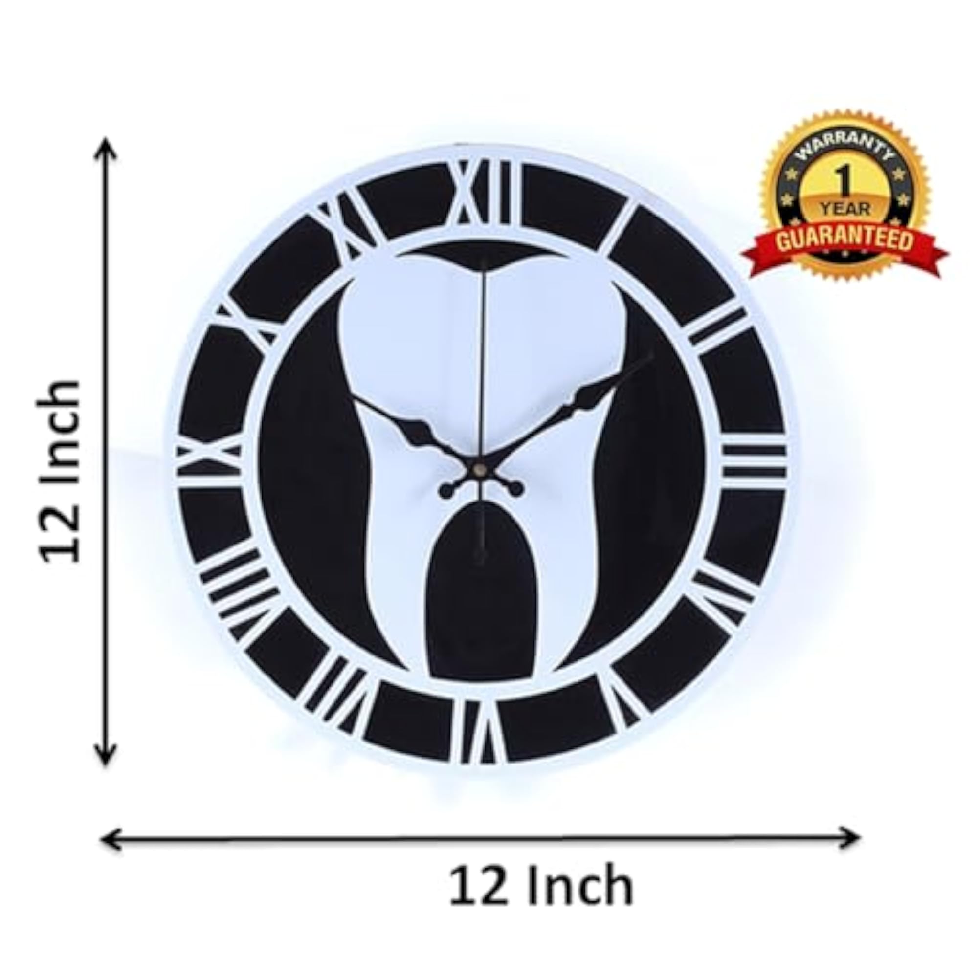 Roman Number Wall Clock with Ticking Movement