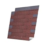 Roofing Shingles 3-Tab (Red) 8-Pack 39.4'x13.1',Asphalt Shingles for House Shed Roof Tiles Repair Decor