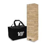 Yard Games Large Tumbling Timbers with Carrying Case | Starts at 2-Feet Tall and Builds to Over 4-Feet | Made with Premium Pine Wood