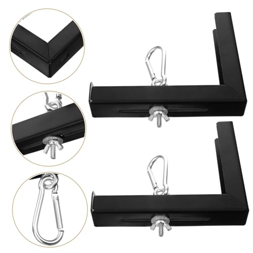 Soporte en L para proyector regulable de pared en hierro negro paquete de 2 4
