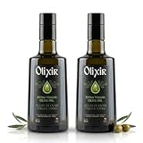 Olixir Aceite de Oliva Virgen Extra AOVE 2x500 ml (1L) - Origen Priego de Córdoba – Extracción en Frío – Hojiblanca y Picuda – Sabor Frutado Intenso – Aceite Gourmet Premium – Dieta Mediterránea