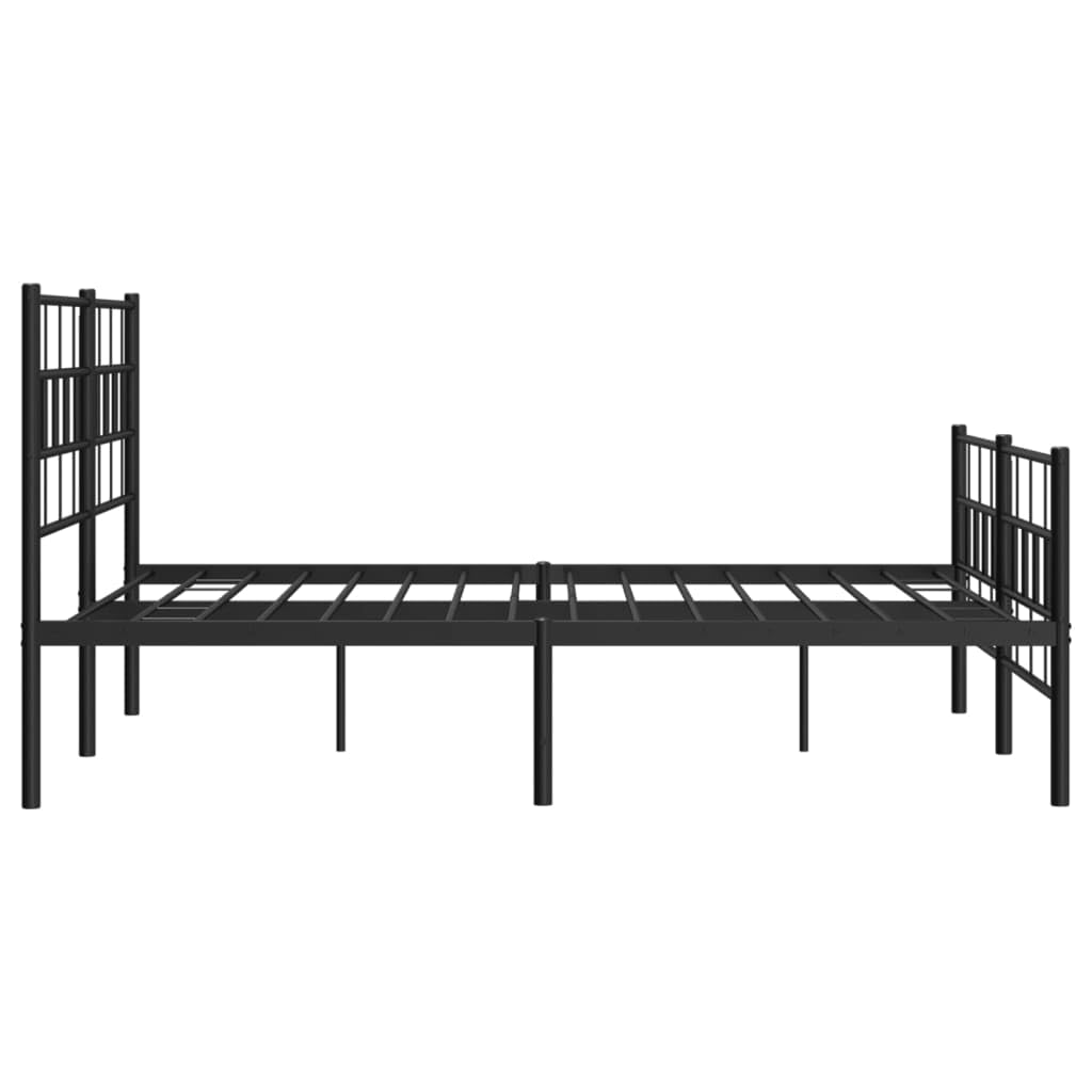 Metallo nero resistente per camera moderna design Eleganza 120x200 cm Nero