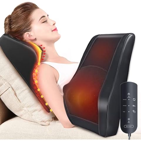 OMASSA Massagegerät Nackenmassagegerät mit Wärme, Shiatsu Massagegerät Rückenmassagegerät mit 3D Massageköpfen, Muskelschmerzlinderung für Nacken, Rücken Cover