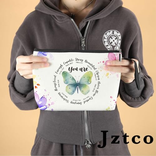 Inspirational Christian Gifts for Women Makeup Bag Religious Gifts Makeup Zipper Pouch Bag Bible Verse Cosmetic Bag Scripture Christmas Birthday Gifts Skincare Bag for Her Soul Sisters Grandmother4