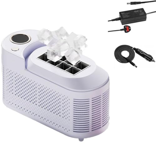 Machine à glaçons portable 12V et CA de comptoir violette pour voiture