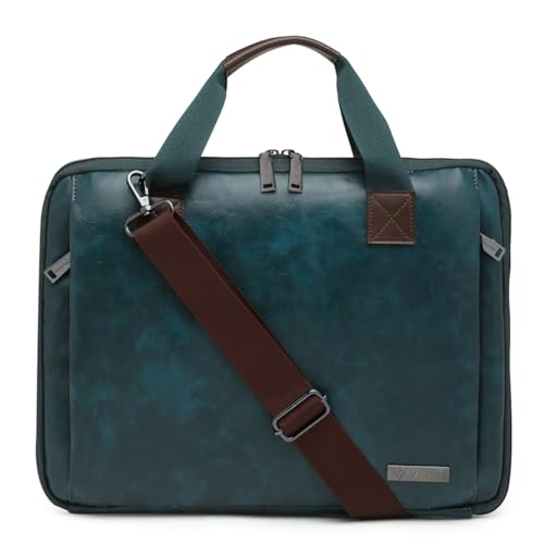 Image of VISMIINTREND Laptop Briefcase Messenger Shoulder Office Hand Bags for Men Women | Fits 13 inch /14 inch /15.6 Inch Laptops, Macbook | Vegan Leather | Corporate Gifts | Gift for Husband /Brother /Father