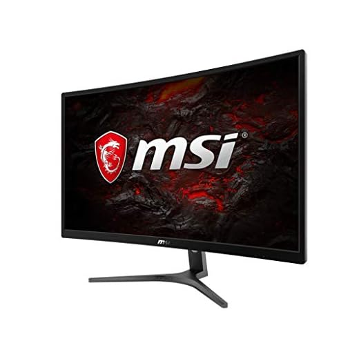 MSI Optix G241VC Gaming Monitor 24" Curvo, 16:9 Full HD (1920x1080), Frequenz: 75Hz, Reaktionszeit 1ms, AMD Freesync, VA, Curvatura 1800R, VESA 100x100