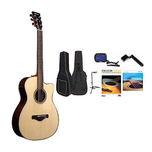 Ibanez Artwood Acfs380Bt 6-String Acoustic Guitar (Open Pore Semi-Gloss) Bundle With Guitar Case, Tuner, Guitar Stand, Guitar Strings, Focus On Guitar And String Winder (7 Items) #TOP26
