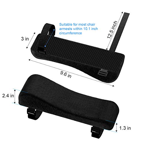 Chair Armrest Pads (2 Pack), Yasolote Padded Armrest Cushion Pads with
