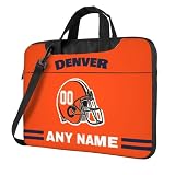 Custom Denver Laptop Shoulder Bag Personalized Football Style Laptop Bag with Name Number Customized Business...