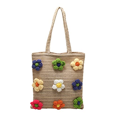 Sac cabas tissé à fleurs IMIKEYA pour femmes pour le shopping