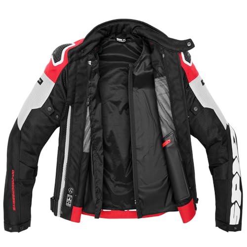 Image of Spidi Progressive Net Windout Jacket For Bikers & Motorcycle Riders | EN-Compliant | Optimized Ventilation & Comfort | Removable Wind Protectors | Red