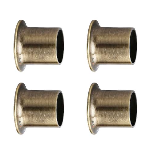 Image of Ferio Zinc Curtain Brackets End to End Counsil for Doors and Window 1 Inch Brass Antique Set of 2 (Pack of 4)