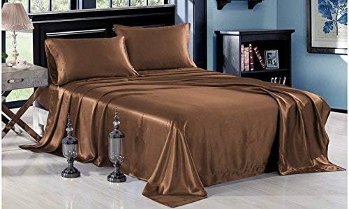 Miniatura 2 de Juego de 3 piezas de 3 piezas de seda satinada súper suave y de fácil cuidado, bolsillo profundo de 24 pulgadas, resistente a las arrugas, la