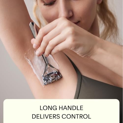 Image of Leaf Shave | Leaf Razor, All-Metal Safety Shaver with Pivoting Head & Adjustable Blade Loading, Includes 10 Stainless Steel Single-Edge Blades, Compatible with Standard Safety Razor Blades - Prism