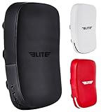 Elite Sports Muay Thai Kickboxing Training Pad for Kickboxing,MMA,Taekwondo,Karate. Ideal for Punches,Knees, and Kicks in Martial Arts Training (Solid Black)
