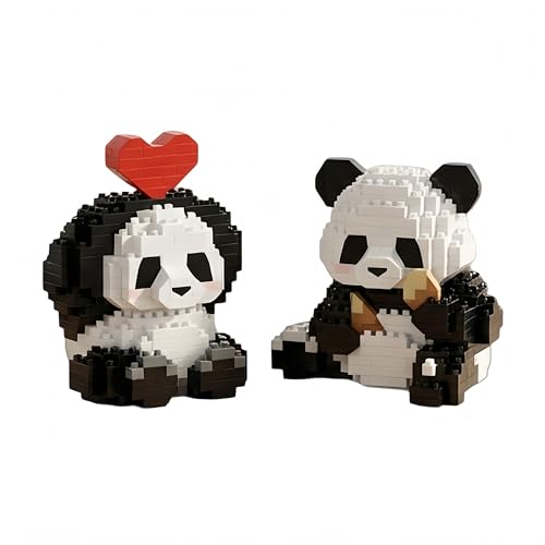 QMEAKMONY Mini Building Blocks Panda Sets Cute Micro Mini Panda