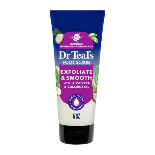 Dr Teal's Softening Foot Scrub with Pure Epsom Salt, Aloe & Coconut Oil, 6 oz - image 1
