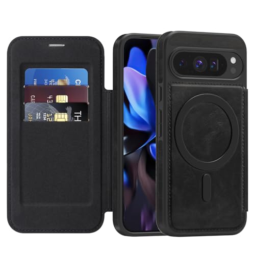Étui cuir Google Pixel 9 Pro IMEIKONST idéal pour voyager léger avec vos cartes