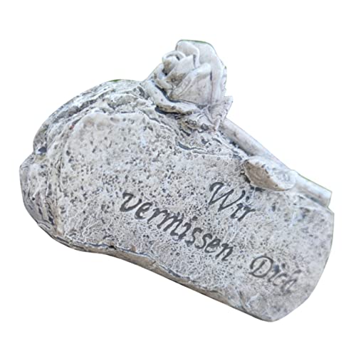 BESPORTBLE Tombstone Decorativa Resina Per Di Cari Defunti Accessorio Funebre Per Giardino e Cimitero Design Unico e Resistente Per Espressioni Di Condoglianze