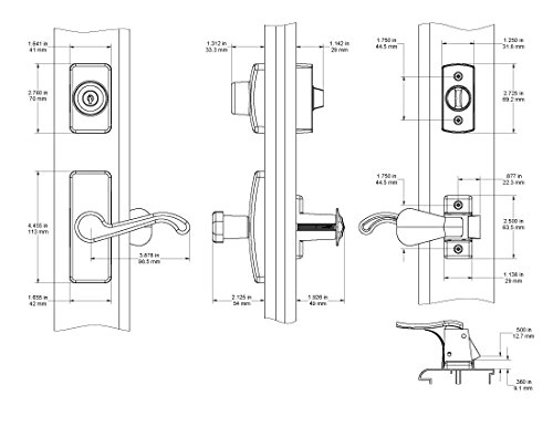 Ideal Security HK01-I-073 Door Lever With Keyed Deadbolt Lock For Storm And Screen Doors thumb #7