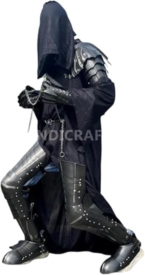 Dark Nazgul Beinpanzer, komplettes Set, Metall, Stahl, tragbar, Ritter, Beinschienen, Halloween, Cosplay, Horror, Fantasy, Rollenspiel-Outfit