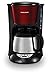 Morphy Richards 162772EE Filter Kaffeemaschine mit Timer und Thermoskanne, Edelstahl/rot