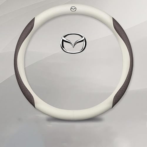 MYRFCSA Car Steering Wheel Covers, for Mazda 3 2018-2023 Soft Breathable and Anti-Slip Car Accessory Steering Wheel Protector Cover,B