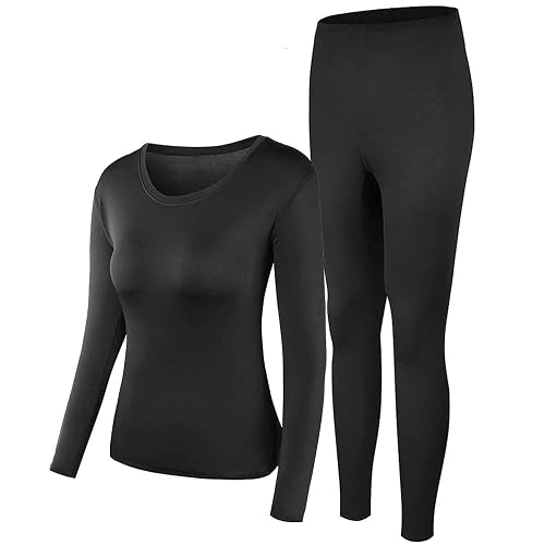 Thermal Underwear Women Ultra-Soft Long Johns Set Base Layer Skiing