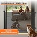 Allyson® Treppenschutzgitter Ausziehbar, Türschutzgitter bis 140 cm Treppengitter für Kinder & Haustiere, Kinderschutzgitter 85 cm Höhe, Haustierschutzgitter Einziehbar, Verstellbar & Stabil – Schwarz